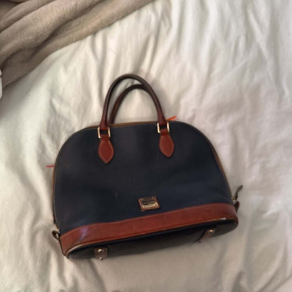 Dooney & Bourke Black Pebble Grain Zip Zip Satchel